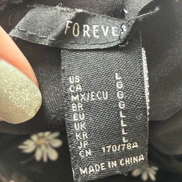 Forever 21 Black Floral Midi Skirt - Picture 4 of 6